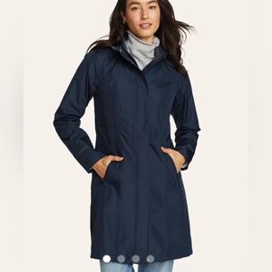 Eddie Bauer Girl on the Go waterproof trench coat small new